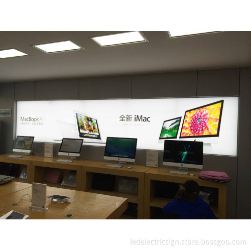 Cellphone Store Advertising Backlit LED Picture Frame Display with Outdoor Shop Name Advetising LED Light Box